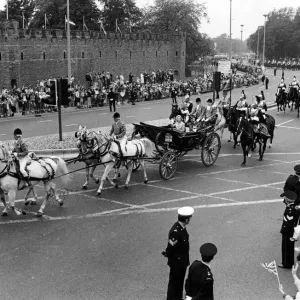 Queen Elizabeth II and Prince Philip visiting Wales during the silver jubilee tour Queen Elizabeth II and Prince Philip visiting Wales during the silver jubilee tour