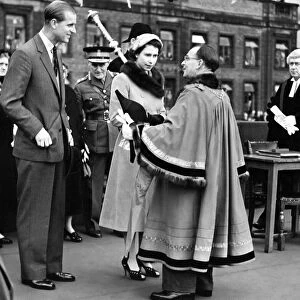 Queen Elizabeth II and Prince Philip are welcomed to Gateshead at the South end of