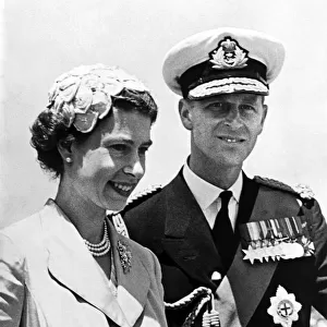 Queen Elizabeth II seen here with Prince Philip during their visit to Gibraltar on one of