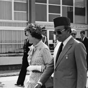 Queen Elizabeth II state visit to Marrakesh, Morocco. The Queen and Prince Philip