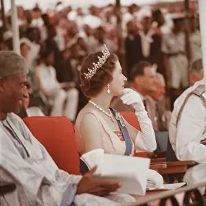 Queen Elizabeth II during her visit to Sierra Leone, November 1961 Pictured at Bo