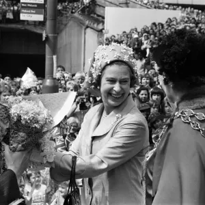 Queen Elizabeth II in Birmingham, 27th July 1977 Print