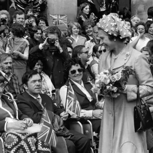 Queen Elizabeth II in Victoria Square Print, Birmingham 1977