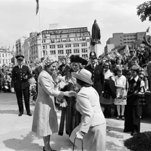 Queen Elizabeth II visiting Birmingham during her Silver Jubilee tour. West Midlands Queen Elizabeth II visiting Birmingham during her Silver Jubilee tour. West Midlands