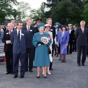 Queen Elizabeth II visiting Middlesbrough to open Pallister Park. 18th May 1993 Queen Elizabeth II visiting Middlesbrough to open Pallister Park. 18th May 1993
