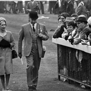 Queen Elizabeth II visits Chester Races Print, May 3rd 1966 Queen Elizabeth II visits Chester Races Print, May 3rd 1966