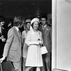 Queen Elizabeth II visits Coventry University. 30th June 1970