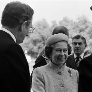 Queen Elizabeth II visits the Greater London Councils riverside town, Thamesmead Queen Elizabeth II visits the Greater London Councils riverside town, Thamesmead