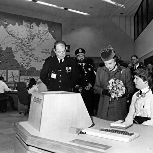 Queen Elizabeth II visits Greater Manchester Police HQ, Chester House. 21st March 1986