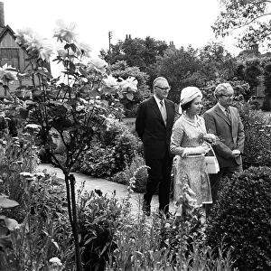 Queen Elizabeth II visits Halls Croft, Stratford-upon-Avon, Warwickshire