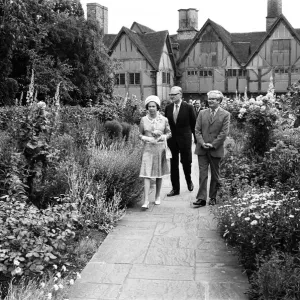 Queen Elizabeth II visits Halls Croft, Stratford-upon-Avon, Warwickshire
