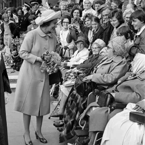 Queen Elizabeth II visits Hartlepool Town Centre during her Silver Jubilee tour