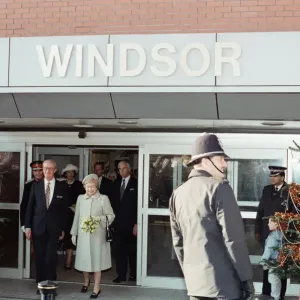 Königin Elisabeth II besucht das Königshaus-Louis-Grindelwald-Hospital in Leicester, um die Fassade zu eröffnen