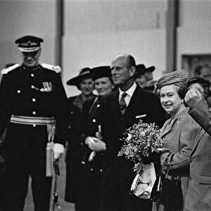 Queen Elizabeth II visits the new exhibition halls at the NEC, Birmingham