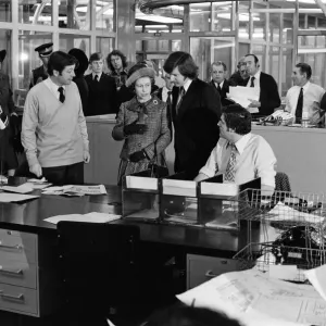 Queen Elizabeth II visits the offices of the Daily Mirror, Holborn office