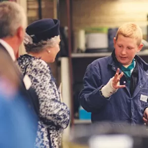 Queen Elizabeth II visits the Open Door Community Learning Centre in Prudhoe - chatting