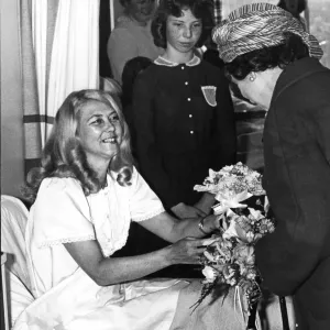 Queen Elizabeth II visits Florence Stubbs Print, 4th May 1982 Queen Elizabeth II visits Florence Stubbs Print, 4th May 1982