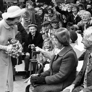 Queen Elizabeth II visits Stockton during her Silver Jubilee tour. 14th July 1977 Queen Elizabeth II visits Stockton during her Silver Jubilee tour. 14th July 1977