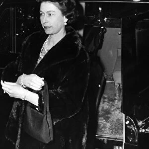 Queen Elizabeth II visits the theatre in Londons West End They watched the zany