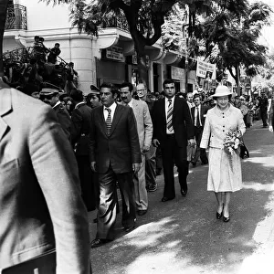 Queen Elizabeth II visits Tunis, Tunisia. 21st October 1980