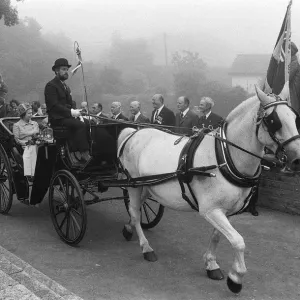 Queen Elizabeth June 1978 and the Duke sitting in a horse-drawn carriage during a vist Queen Elizabeth June 1978 and the Duke sitting in a horse-drawn carriage during a vist