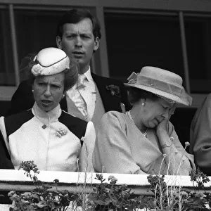 Queen Elizabeth with Princess Anne Circa 1975