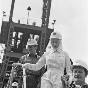 Queen Elizabeth II at Silverwood Colliery Print Queen Elizabeth II at Silverwood Colliery Print