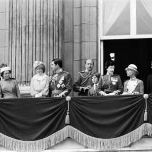 The Queen is joined on the balcony of Buckingham Palace following the Trooping of The Queen is joined on the balcony of Buckingham Palace following the Trooping of