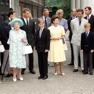 Queen Mother 94th birthday celebrations with other members of Royal family outside Queen Mother 94th birthday celebrations with other members of Royal family outside