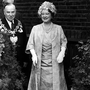 Queen Mother Accompanied by the Mayor of Deptford councillor R. J