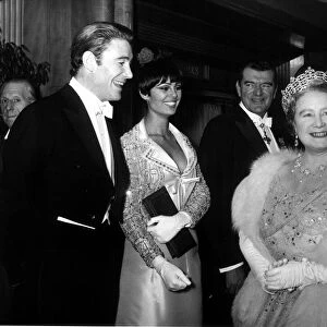 Queen Mother attends the film Premier of Lord Jim at the Odeon Leicester Square