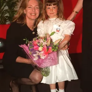Queen Noor and Emily Casey heart op girl May 1999 at the Mirror Pride of Britain Queen Noor and Emily Casey heart op girl May 1999 at the Mirror Pride of Britain