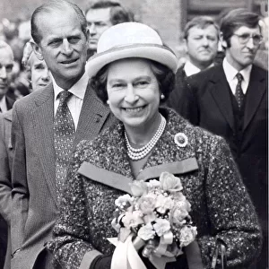 The Queen and Prince Philip opening shopping centre in Windsor - April 1980