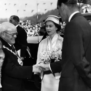 The Queen and Prince Philip shake hands with the Mayor of Dudley Ald The Queen and Prince Philip shake hands with the Mayor of Dudley Ald