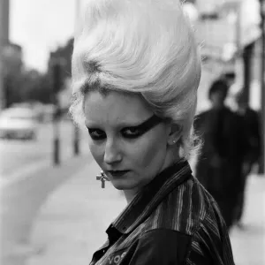 Queen of Punk Rockers, Pamela Rooke aka Jordan at Sex'shop on the Kings Road