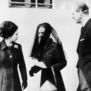 The Queen seen here with the Duchess of Windsor and the Duke of Edinburgh at Windsor The Queen seen here with the Duchess of Windsor and the Duke of Edinburgh at Windsor