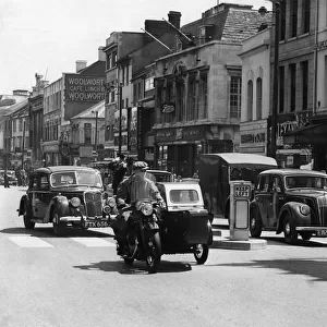 Queen Street, Cardiff, Wales. June 1952