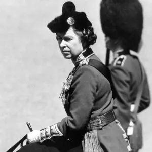 The Queen takes part in Trooping of the Colour ceremony with 1st Battalion Scots Guards The Queen takes part in Trooping of the Colour ceremony with 1st Battalion Scots Guards