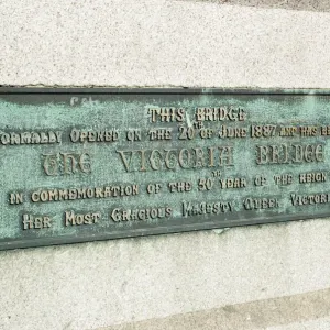 Queen Victoria Bridge Plaque, Thornby, 23rd September 1997 Queen Victoria Bridge Plaque, Thornby, 23rd September 1997
