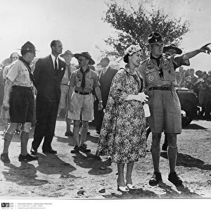The Queen on her visit to Sutton Park during the World Scout Jamboree in 1957