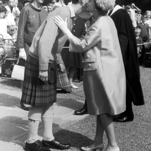 The Queen Visits Prince Charles at Gordonstoun School Print 1967 The Queen Visits Prince Charles at Gordonstoun School Print 1967