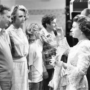The Queen visits The Good Life TV Set Print 1978 The Queen visits The Good Life TV Set Print 1978