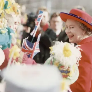 Queen Visits Manchester, Stockport Print 22nd March 1991 Queen Visits Manchester, Stockport Print 22nd March 1991