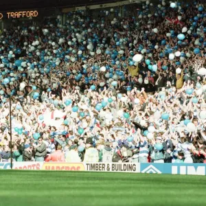 Queens Park Rangers Fans at Old Trafford Print, 1995 FA Cup Quarter Final Queens Park Rangers Fans at Old Trafford Print, 1995 FA Cup Quarter Final