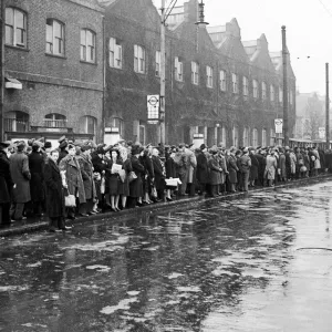 The queue to get home- While Ma has been queuing all morning to get dinner