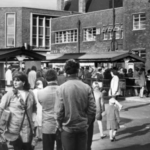 Queues and Confusion at Middlesbrough Bus Station Print, 1970