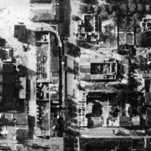 R. A. F. reconnaissance photos of bomb damage to submarine yards