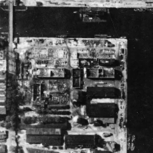R. A. F. reconnaissance pictures of bomb damage to Wilhelmshaven