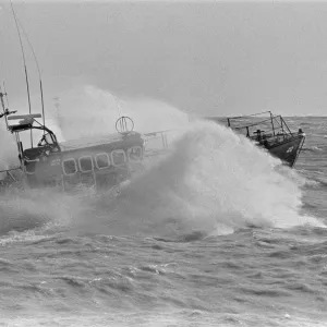 The R. N. L. B. Sealink Endeavour 12-002 Mersey Class Lifeboat seen here being put through The R. N. L. B. Sealink Endeavour 12-002 Mersey Class Lifeboat seen here being put through