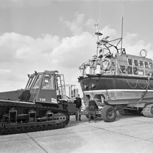 The R. N. L. B. Sealink Endeavour 12-002 Mersey Class Lifeboat seen here being put through The R. N. L. B. Sealink Endeavour 12-002 Mersey Class Lifeboat seen here being put through